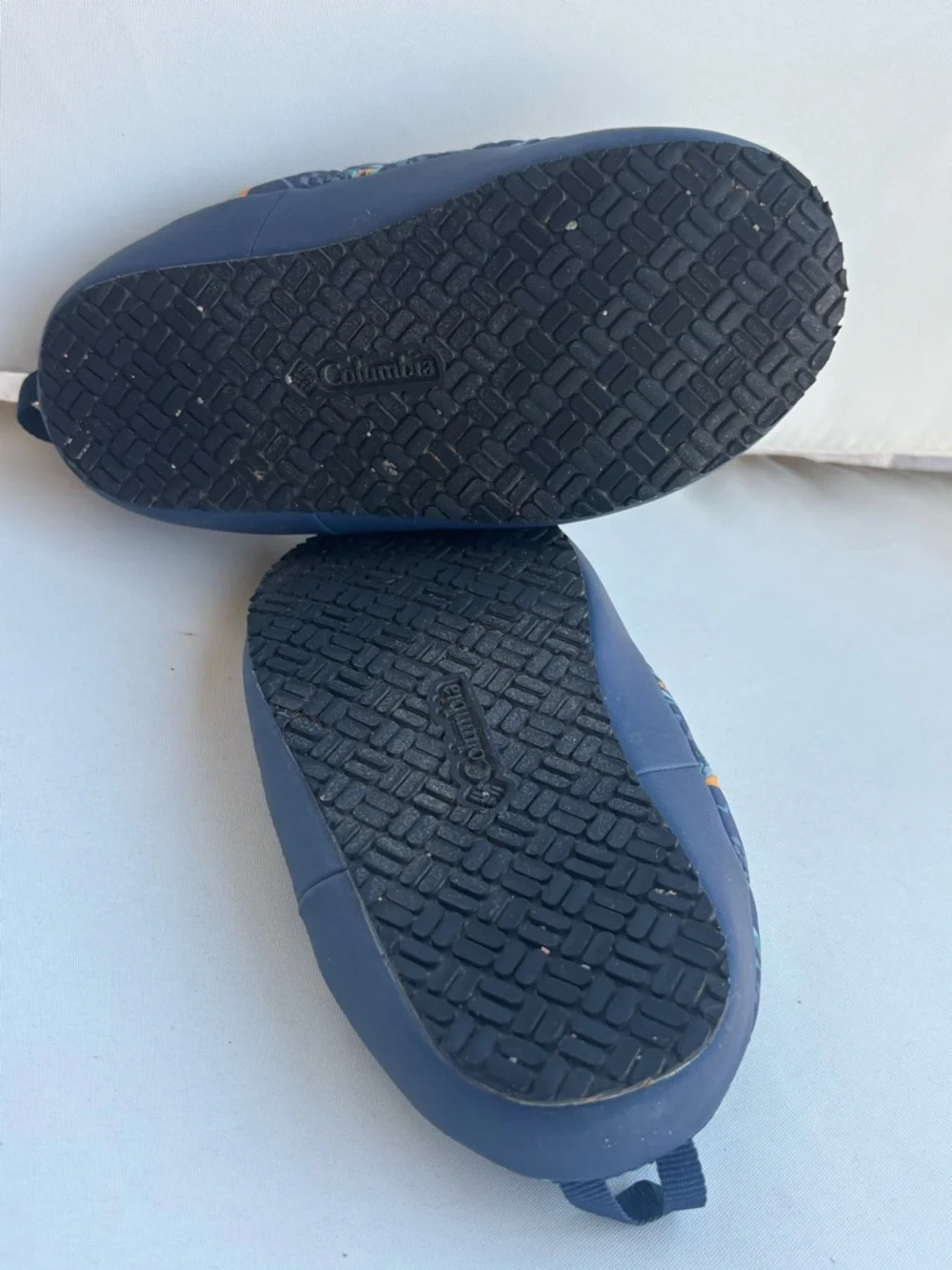 Columbia Kids Navy Quilted Slip-On Patterned Slippers